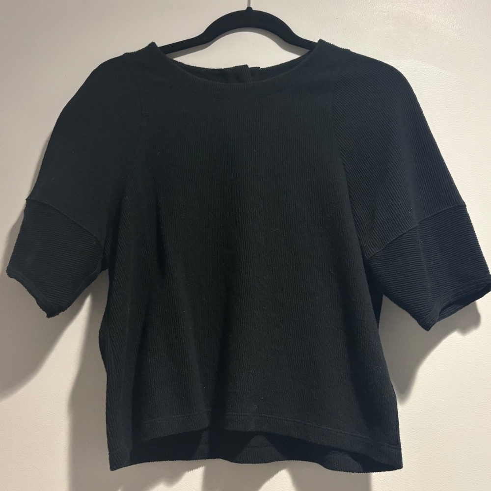 Madewell Black Boxy Tee - Size XS